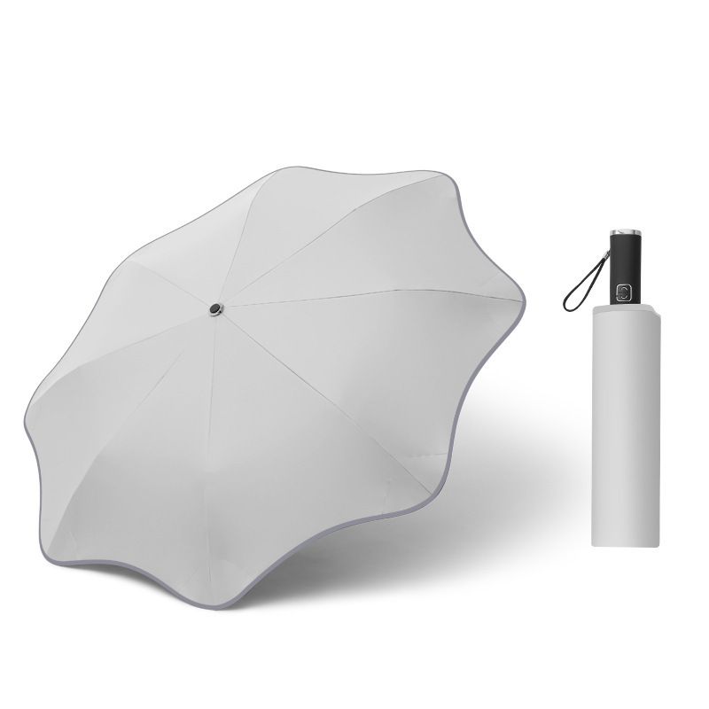 Round-Corner Anti-Poking Sunny and Rainy Umbrella with Reflective Strip view 2