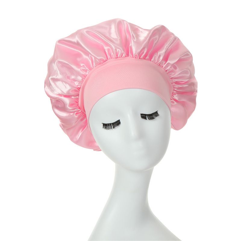 Women's Satin Sleeping Hat Night Sleep Cap Elastic Band Bonnet Nightcap Cap