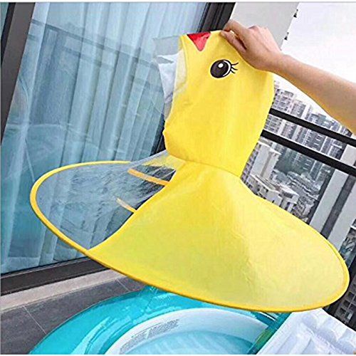 Kids Raincoat,Toddler Duck Raincoat and Umbrella Hat Waterproof UFO for Baby view 10