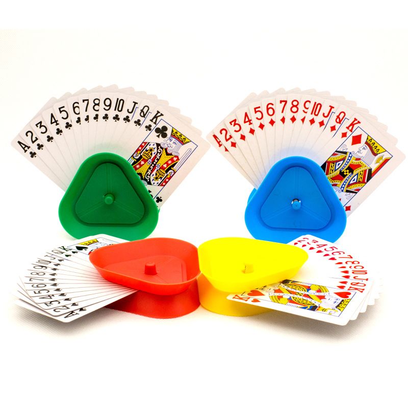 4pcs Poker Stand Standing riangle Playing Card Holder Playing Support Card view 3