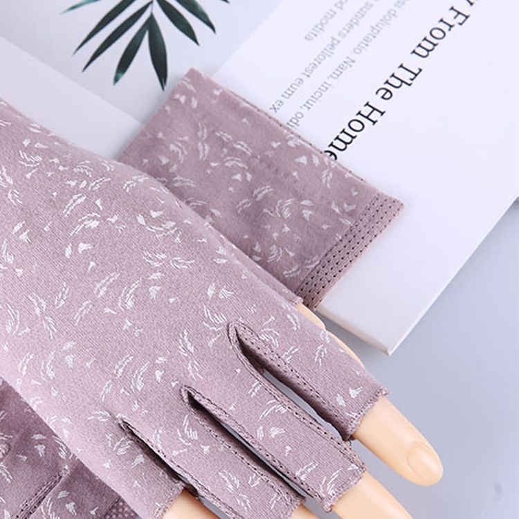 Women Sunblock Fingerless Gloves Summer Driving Gloves Girls Non Slip UV view 4