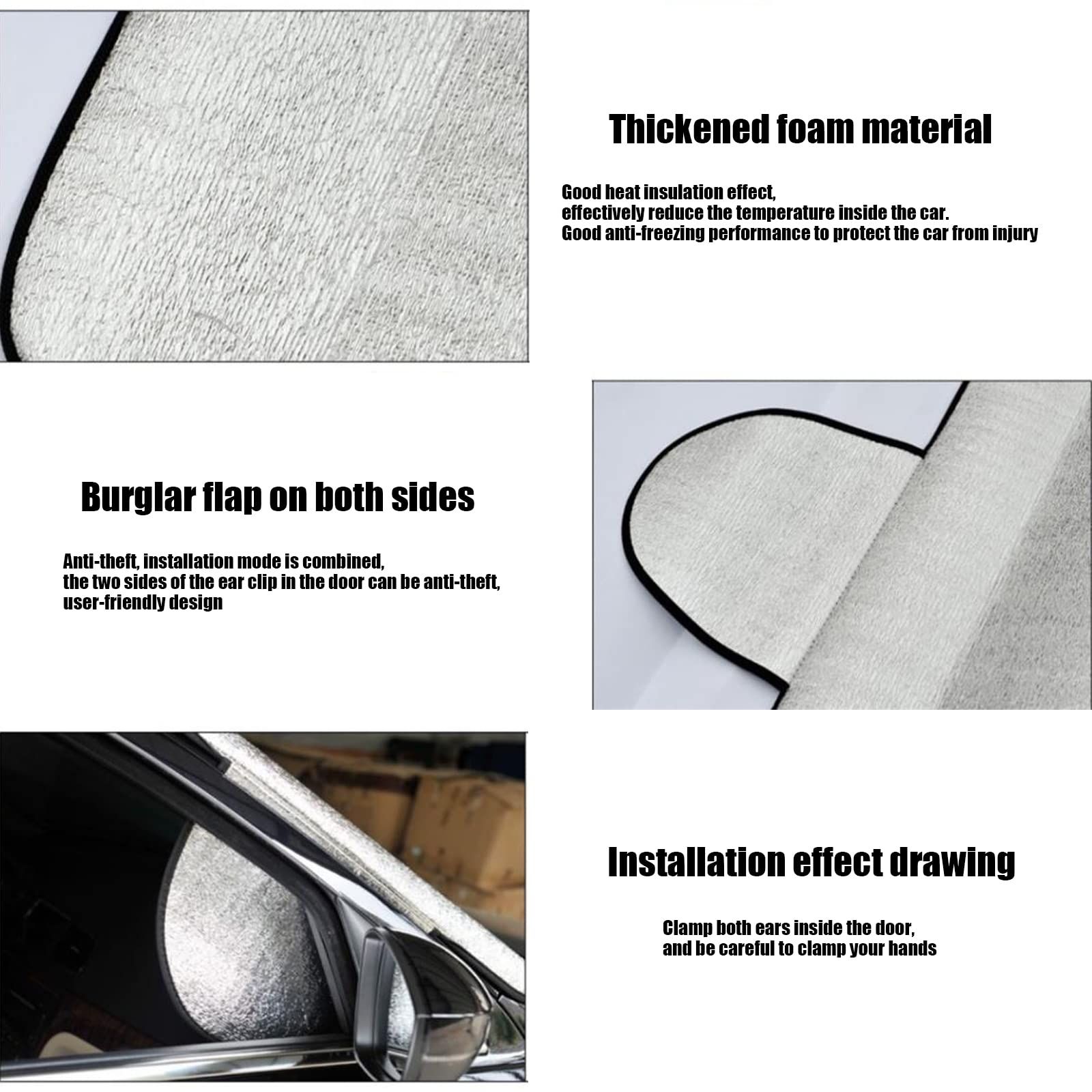 Car Windshield Sunshade,Front Car Sunshade Windshield, Aluminum Laminated view 5