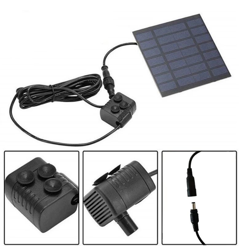 Solar Panel Powered Water Feature Fountain Pump Garden Pool Pond Aquarium view 4