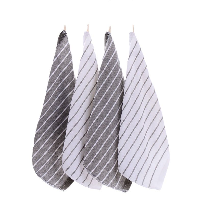Kitchen Towels and Dishcloths Set - Pack of 6 Cotton Dish Cloths