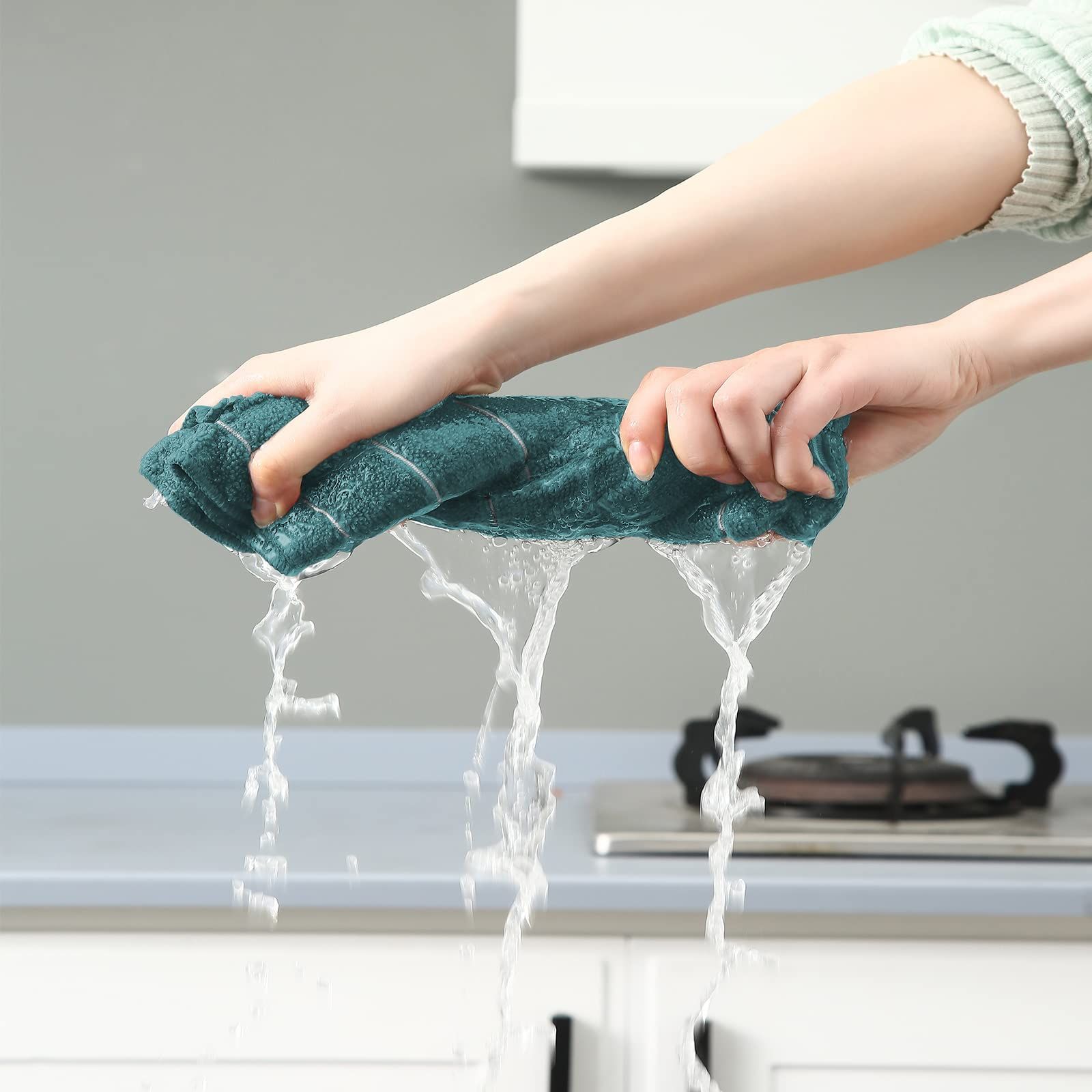 Microfiber Kitchen Towels and Dishcloths Set view 5