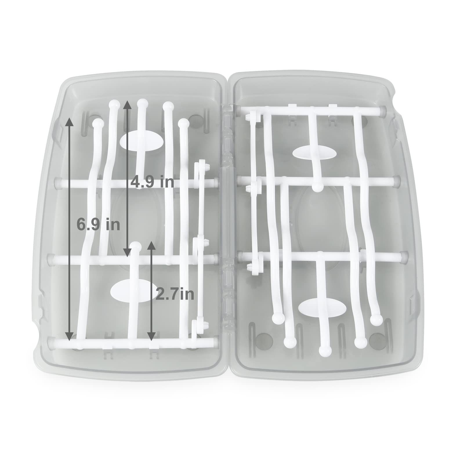 Travel Bottle Drying Rack Space Saving| Portable Baby Bottle Dry Rack| Upright view 5