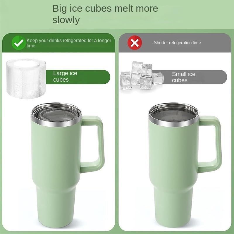 Ice Cube Tray : Tumbler Ice Mold Silicone - Hollow Cylinder Ice Maker Freezer view 3