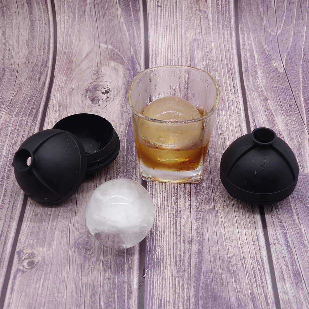 Ice Ball Molds 2 Pack,Silicone Sphere Ice Molds with Built-in Funnel,Large view 4