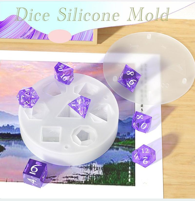 Dice Shaped Ice Cube Mold Dice Silicone Ice Cube Tray Molds with 7 Standard view 2