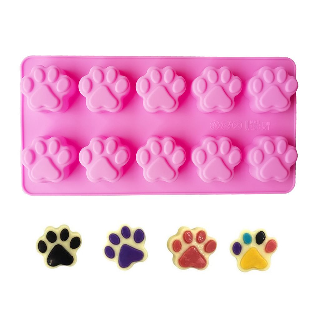 Silicone Ice Tray Mini Animal Dog Cat Paw Print Cupcake Muffin Baking Cup Mold view 2