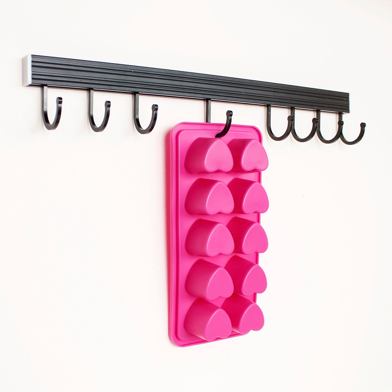 Heart Shaped Silicone Pink Ice Cube Trays view 4