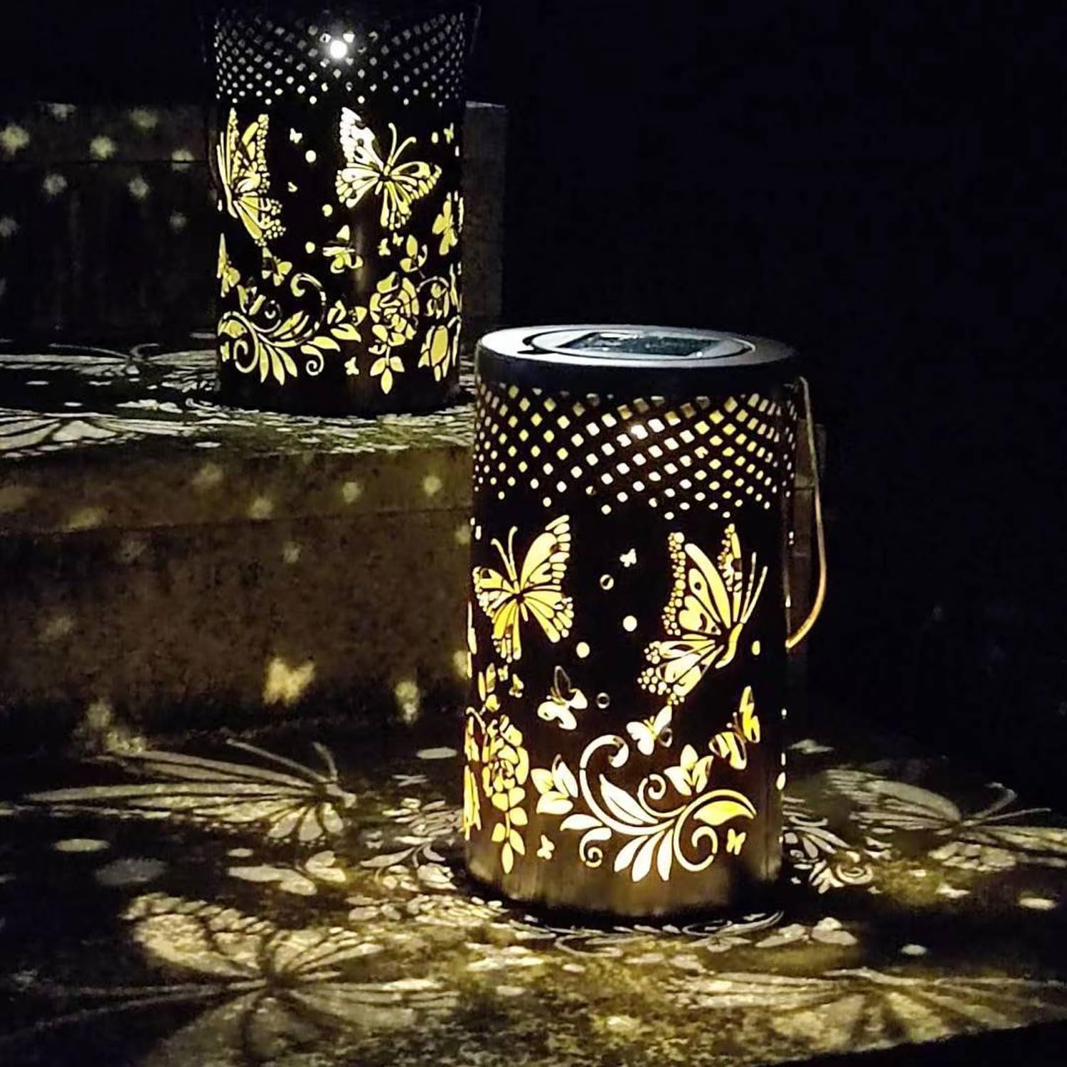Butterfly Solar Outdoor Lanterns Hanging，Solar Lanterns for The Garden view 5