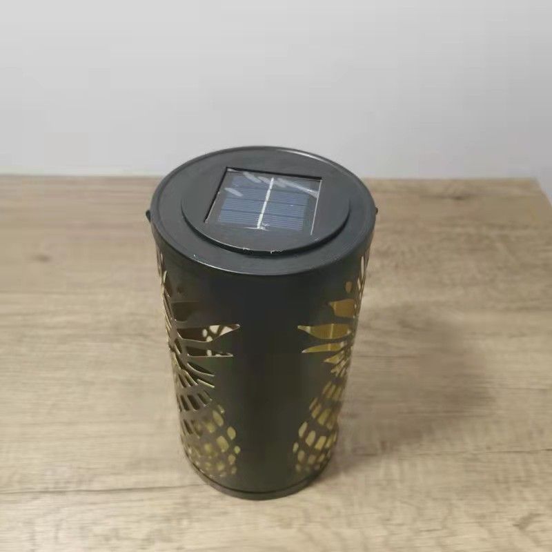 Solar Lantern Lights Outdoor Metal Hanging Solar Lights Retro Pineapple view 2