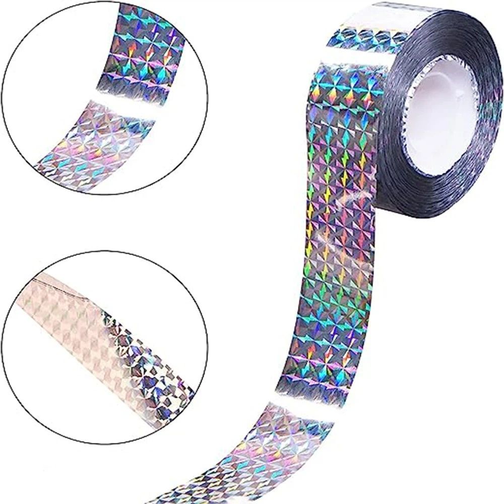 Bird Scare Tape Ribbon,Tape Ribbon for Birds Woodpecker Scare Reflective Flash