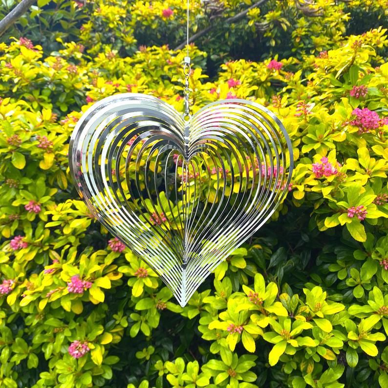 Stainless Steel Reflective Wind Spinners Outdoor Garden Decor view 2