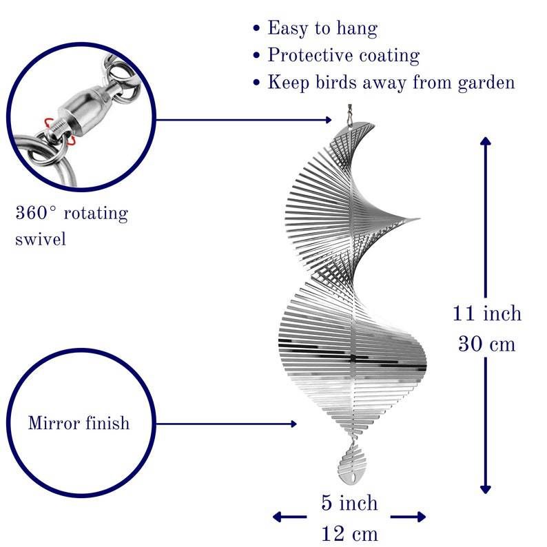 Metal Garden Spinners Outdoor Garden Art for Backyard Outdoor Hanging Decor view 5
