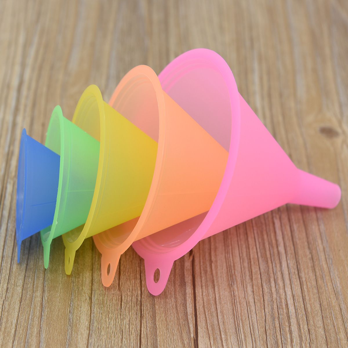 All Purpose Plastic Funnel Set of 5 - Funnels for Kitchen Use Filling Bottles view 3