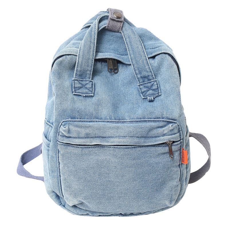 Vintage Denim Laptop Backpack Casual Canvas Daypack Handbag Purse Lightweight