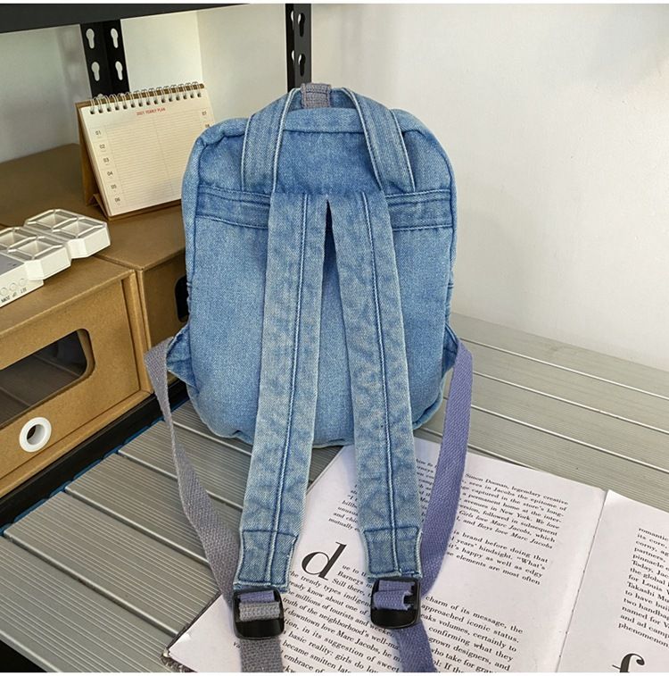 Vintage Denim Laptop Backpack Casual Canvas Daypack Handbag Purse Lightweight view 4