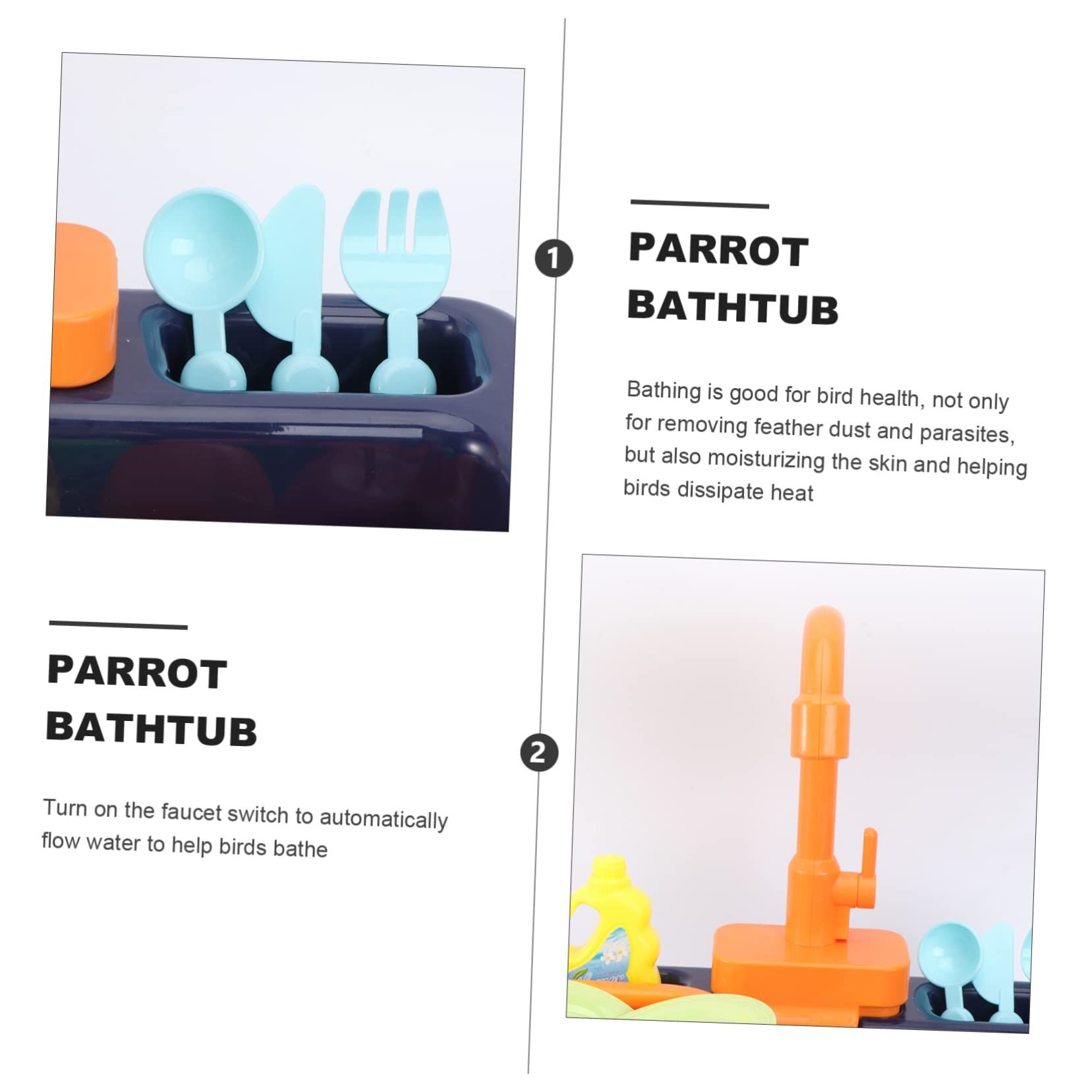 Bathtub Automatic Parrot Swimming Pool Suits for Kids Bathing Tub for Parrot view 2