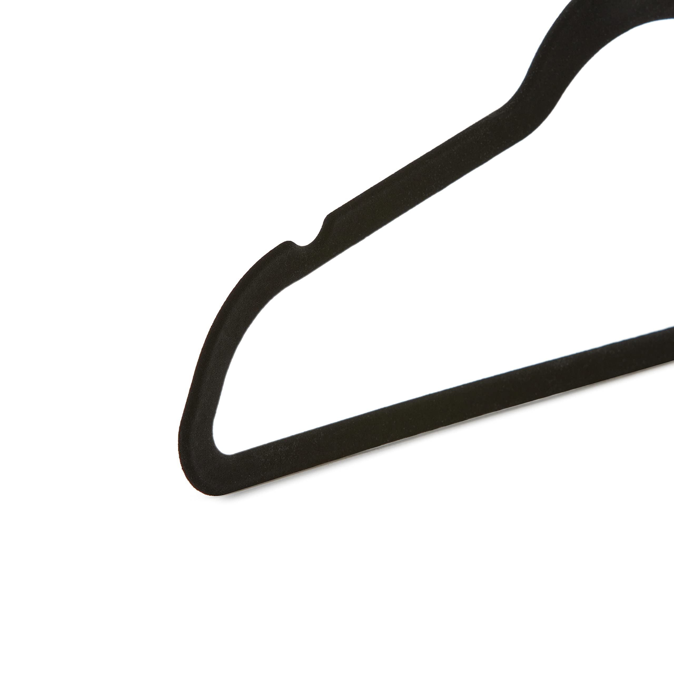 Slim, Velvet, Non-Slip Suit Clothes Hangers, Black - Pack of 10 Velvet Suit view 3