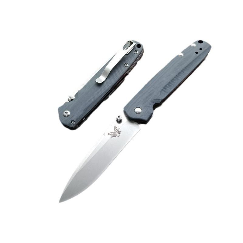 Pocket Folding Knife- Button Lock Knife with Thumb Stud Opener for