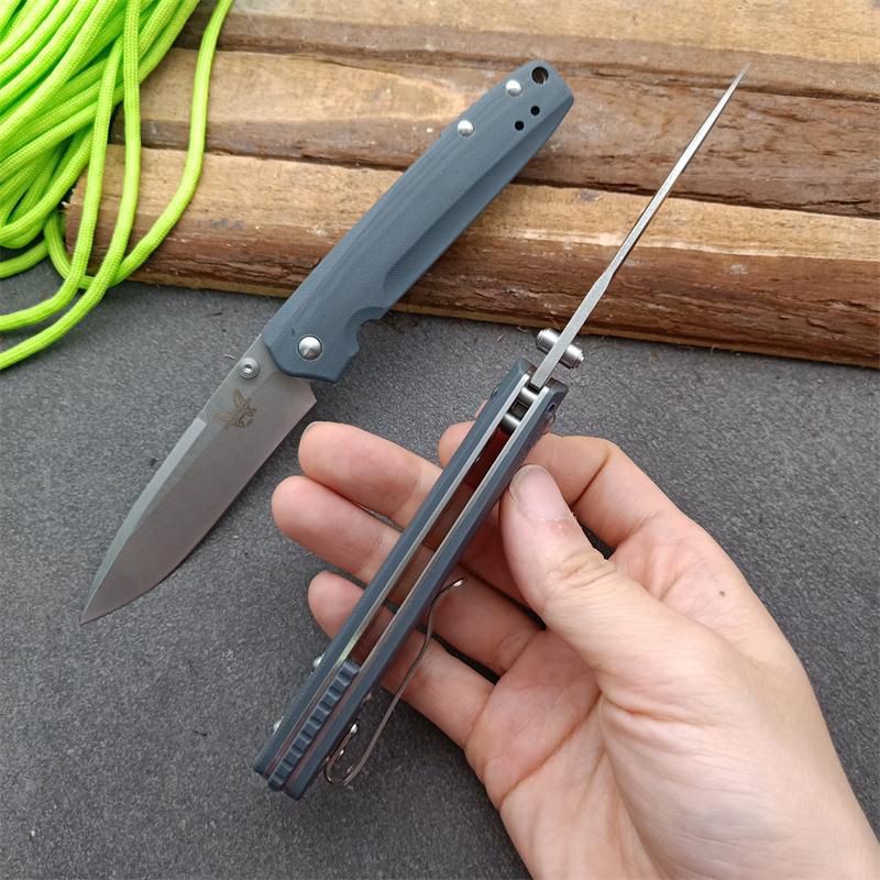 Pocket Folding Knife- Button Lock Knife with Thumb Stud Opener for view 3