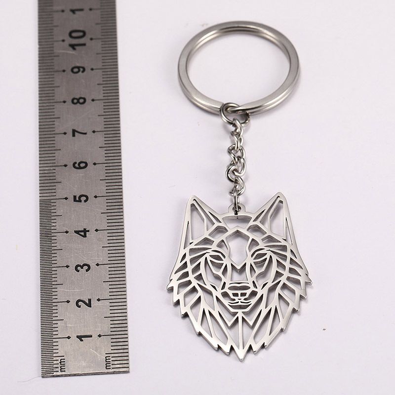 Keychain Stainless Steel Hollow Animal Keyring Car Key Holder Key Decoration view 4