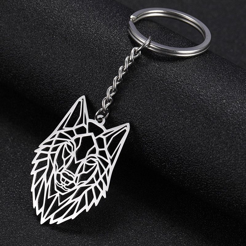 Keychain Stainless Steel Hollow Animal Keyring Car Key Holder Key Decoration view 5