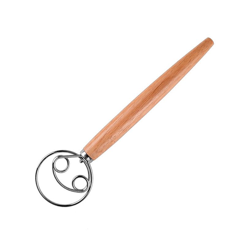 Danish Dough , Stainless Steel Dutch Style Hand Bread Mixer Dough Whisk