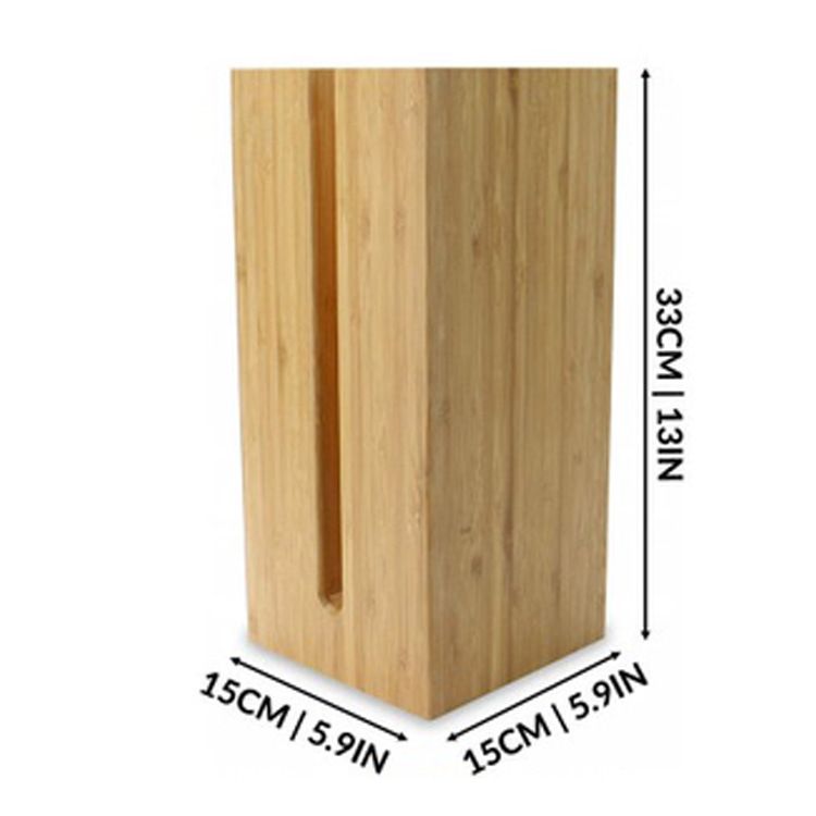 Bamboo Toilet Paper Storage - Narrow Free Standing Toilet Paper Holder Tower view 5