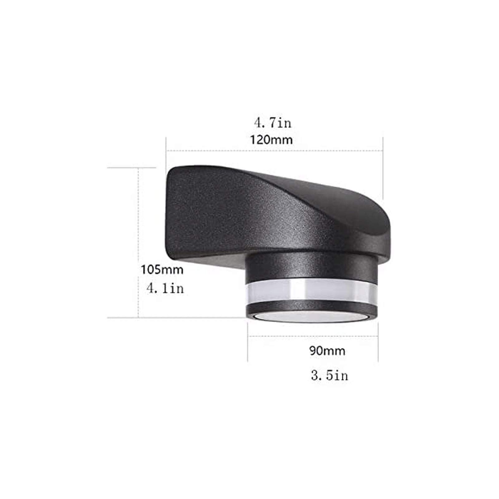 Outdoor Wall Lamp Led Waterproof Wall Lamps Modern Porch Wall Light Black view 5