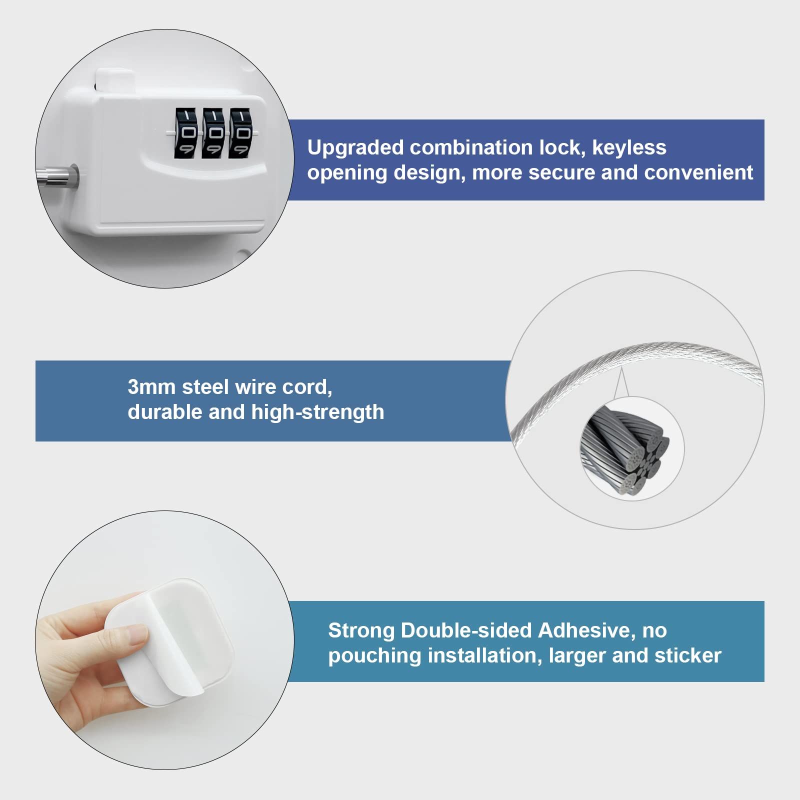 2 Pack Refrigerator Lock Combination view 4