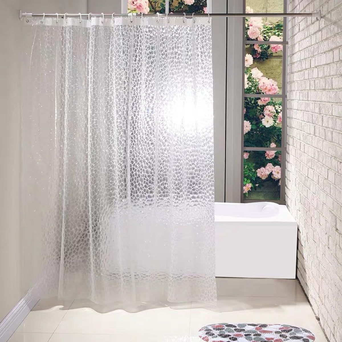 70*70Inch Plastic Shower Curtain Liner for Shower Stall & Bathtubs