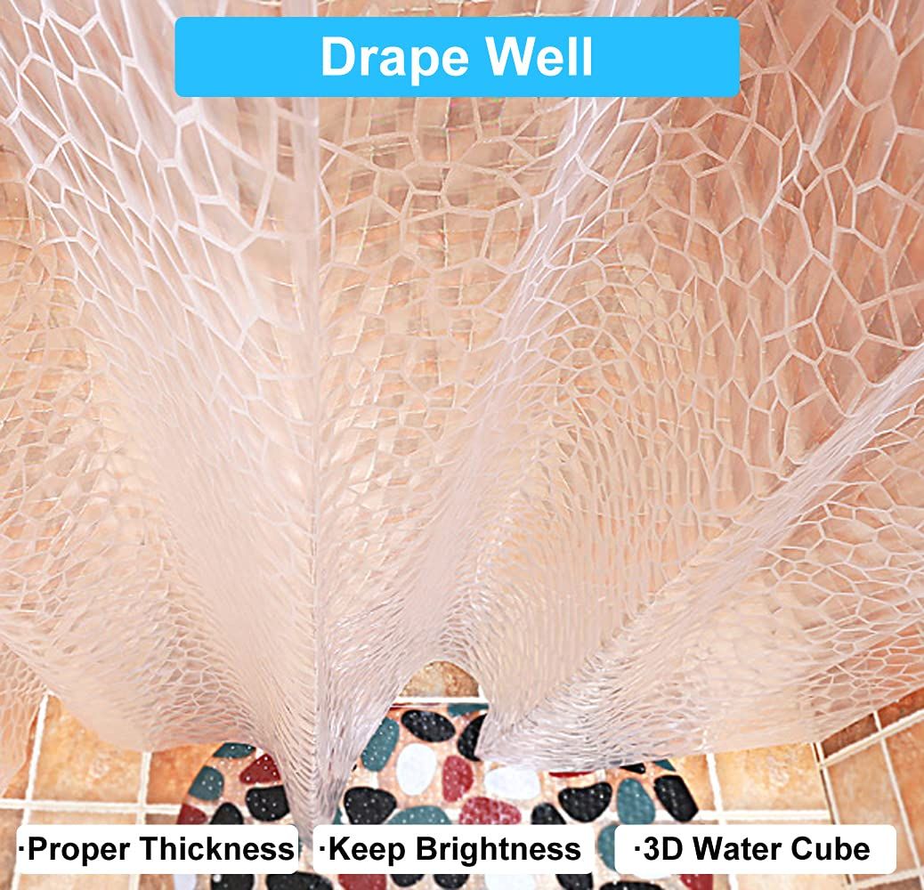 70*70Inch Plastic Shower Curtain Liner for Shower Stall & Bathtubs view 4