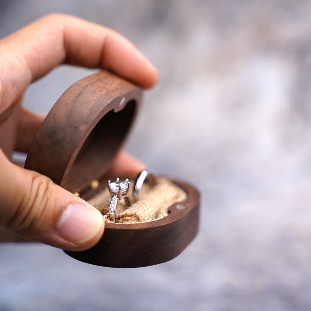 Box Ring Box Wood Ring Case Necklace Organizer Jewelry Case Organizer Ring for view 3