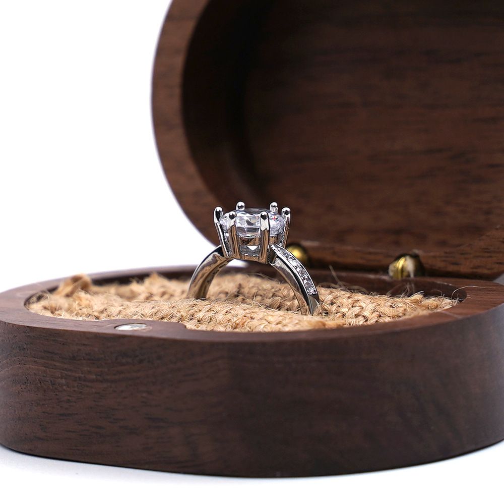 Box Ring Box Wood Ring Case Necklace Organizer Jewelry Case Organizer Ring for view 5