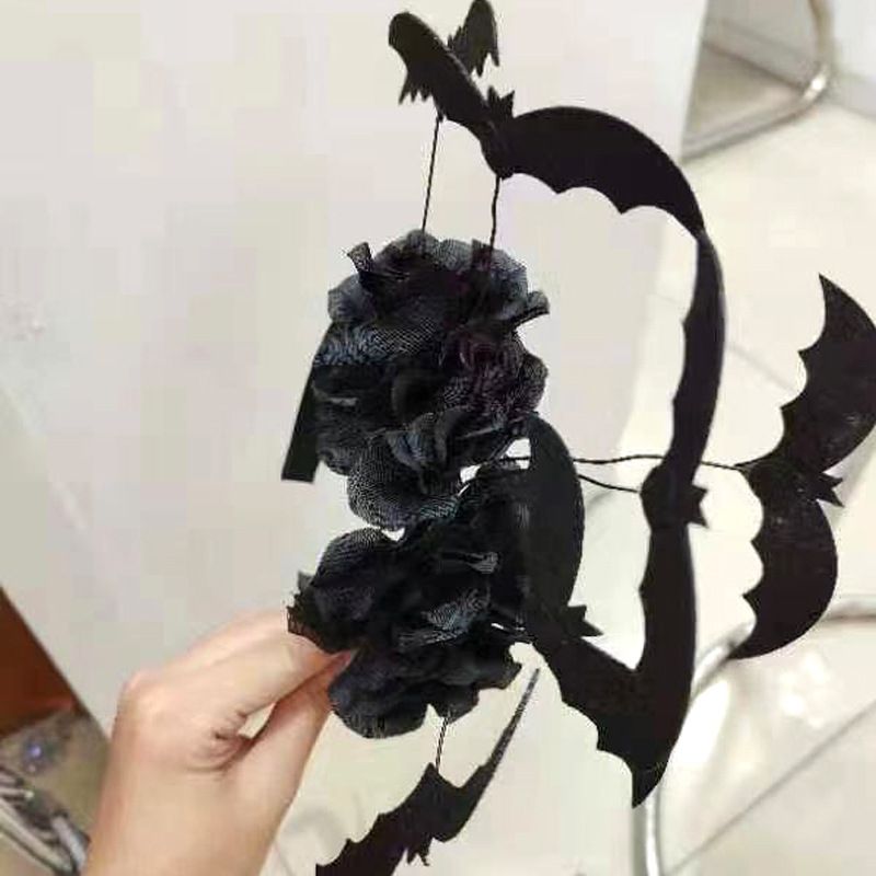 Gothic Halloween Live Hairband Women Students Photoshoots Hairband Bat&Flower view 4