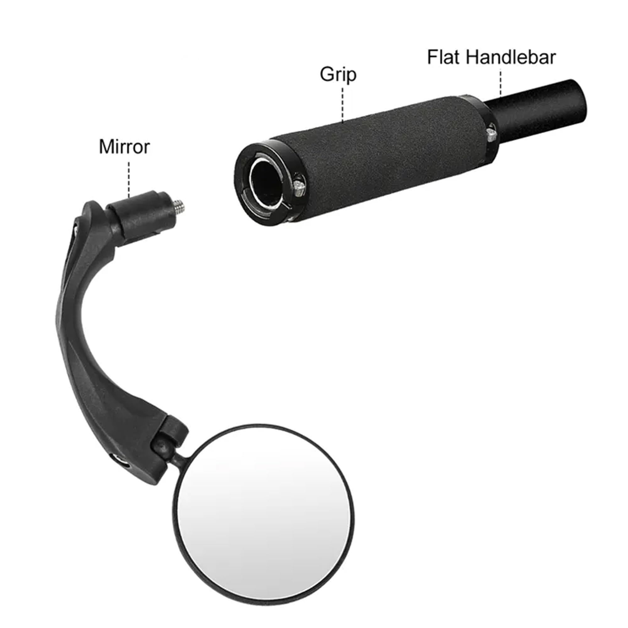 Bike Mirror, Adjustable Bycycle Rear View Mirror, Mountain Bikes, Road Bikes view 4