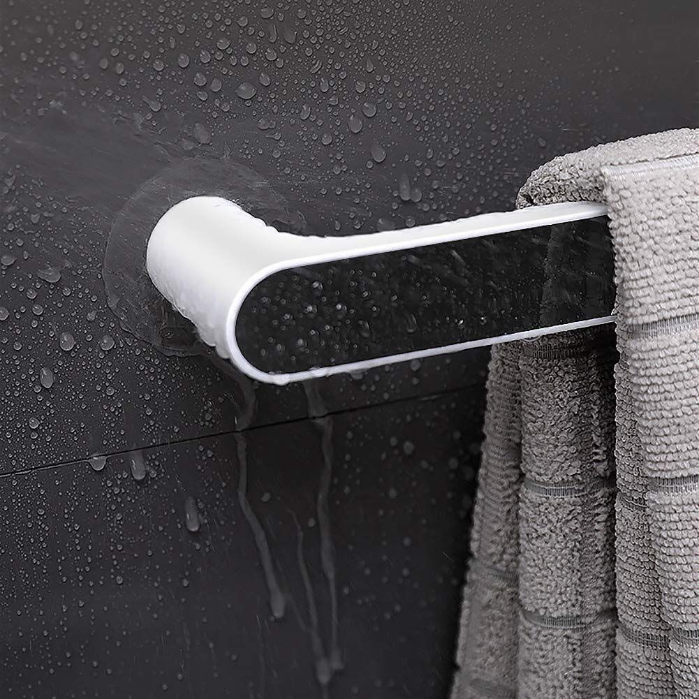 Storage Shelf，Rack Suction Wall-Mounted Towel Bar Holder Adhesive No Drilling view 2