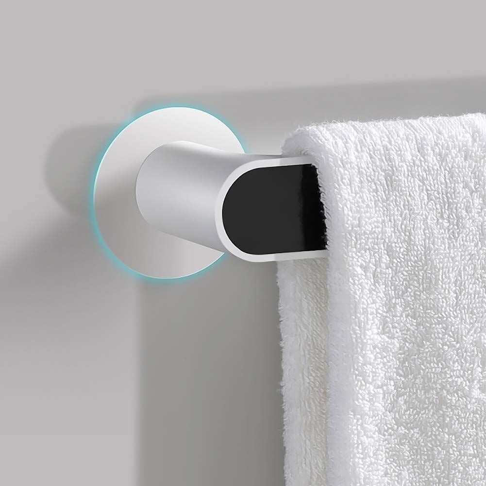 Storage Shelf，Rack Suction Wall-Mounted Towel Bar Holder Adhesive No Drilling view 3