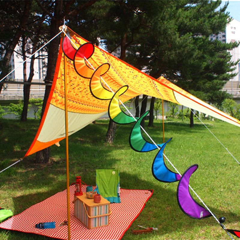 2 Pieces Rainbow Curlie Spinner Rainbow Wind Spinner Colorful Hanging Rainbow view 2