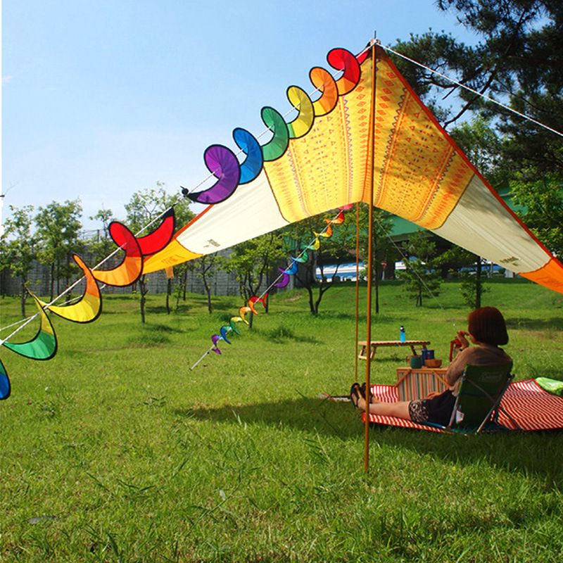 2 Pieces Rainbow Curlie Spinner Rainbow Wind Spinner Colorful Hanging Rainbow view 3