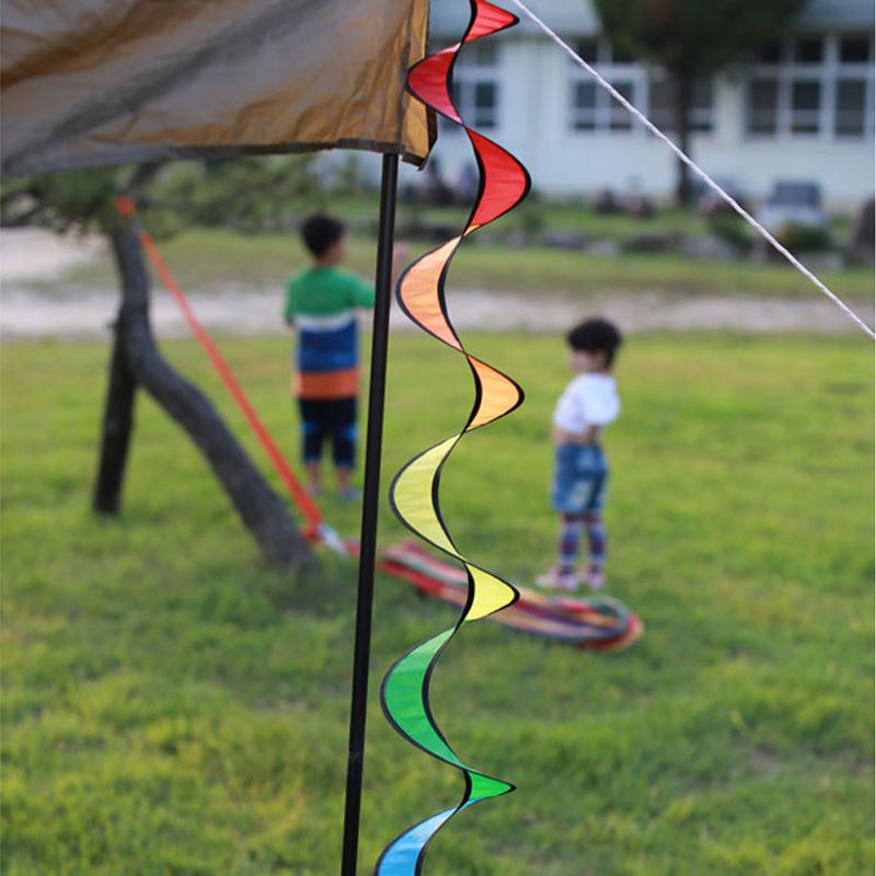 2 Pieces Rainbow Curlie Spinner Rainbow Wind Spinner Colorful Hanging Rainbow view 4