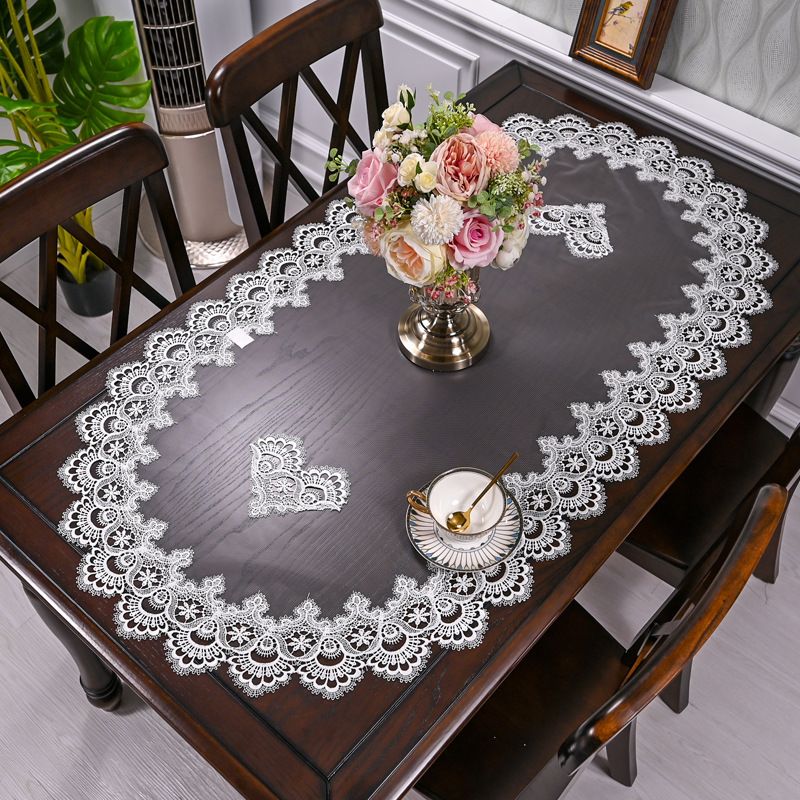 Coffee Table Cloth for Living Room Center Table Embroidery Lace Tablecloth view 5