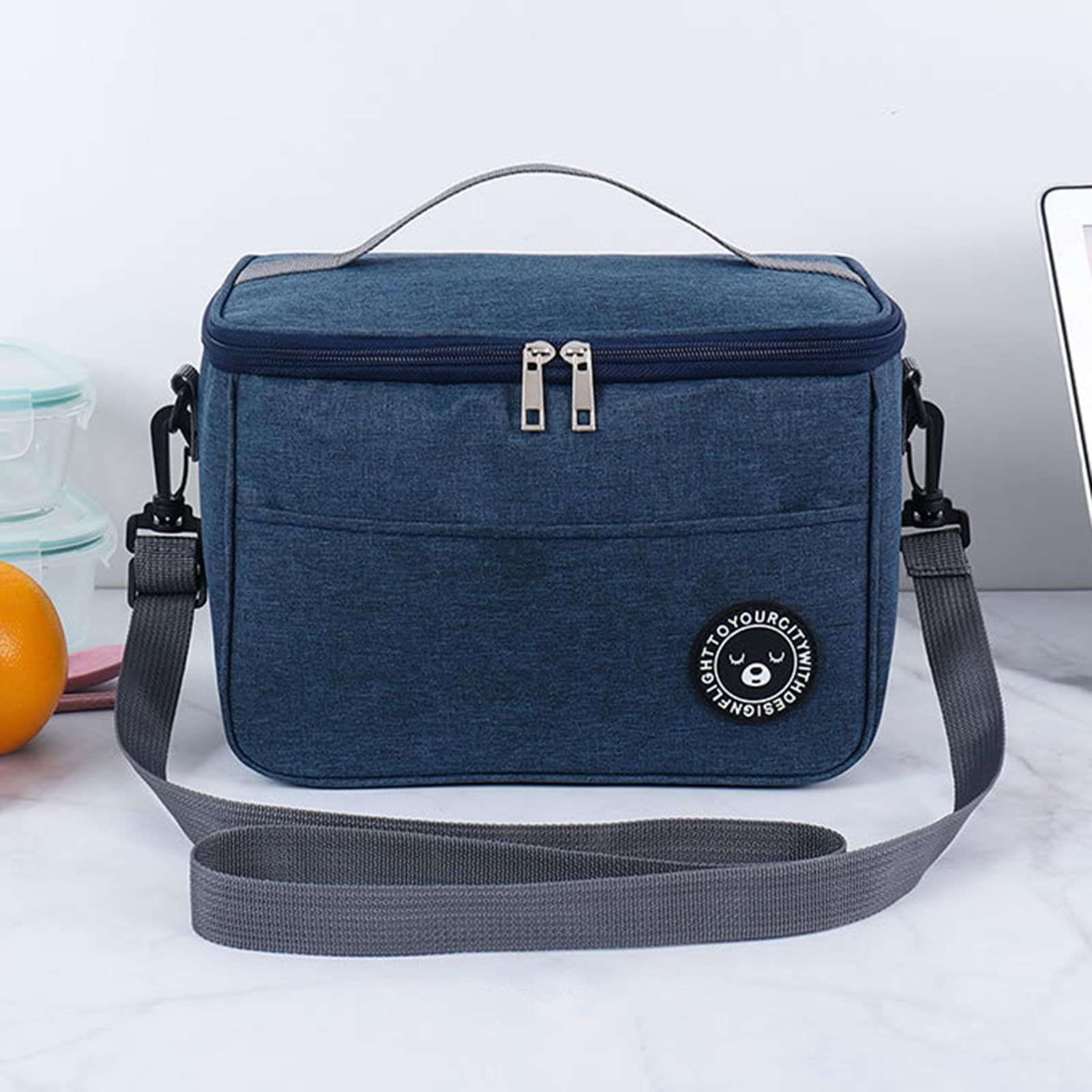 Bento Bento Waterproof Easy to Carry Oxford Wide Opening Thermal Lunch Picnic view 3