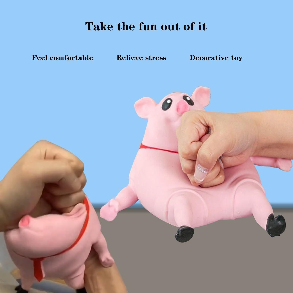 Pink Pig Squishy Toy for Kids Adults view 4