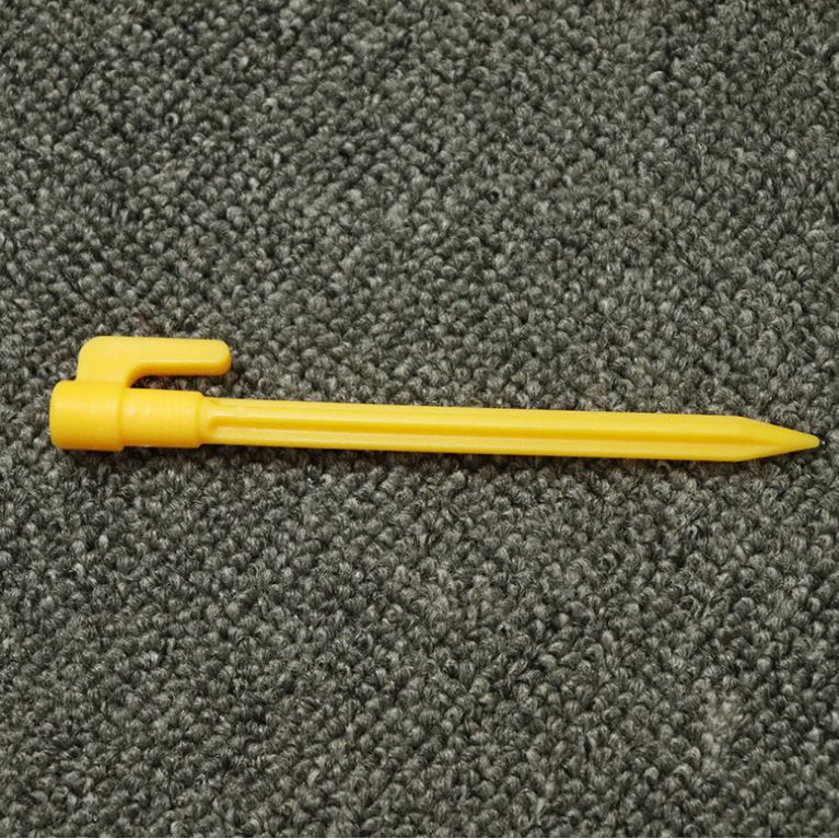 4 pcs Outdoor Camping Tent Stakes Pegs Pins Trip Plastic Tent Nails Yellow view 4