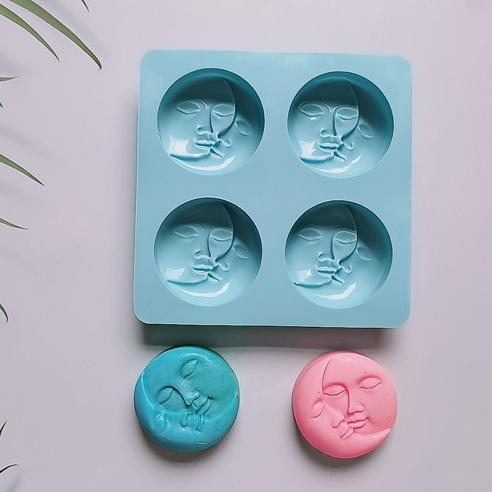 Silicone Soap Molds,Sun & Moon Face Soap Molds for Soap Making, Bath Bomb view 5