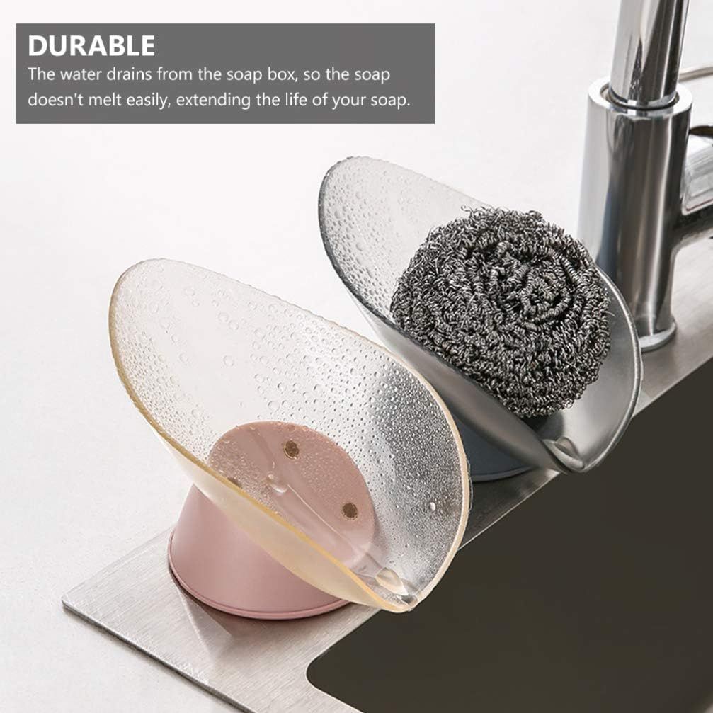 Soap Holder 2pcs Boxes Soap Box Soap Dish Holder Sponge Plastic Plastic Soap view 5